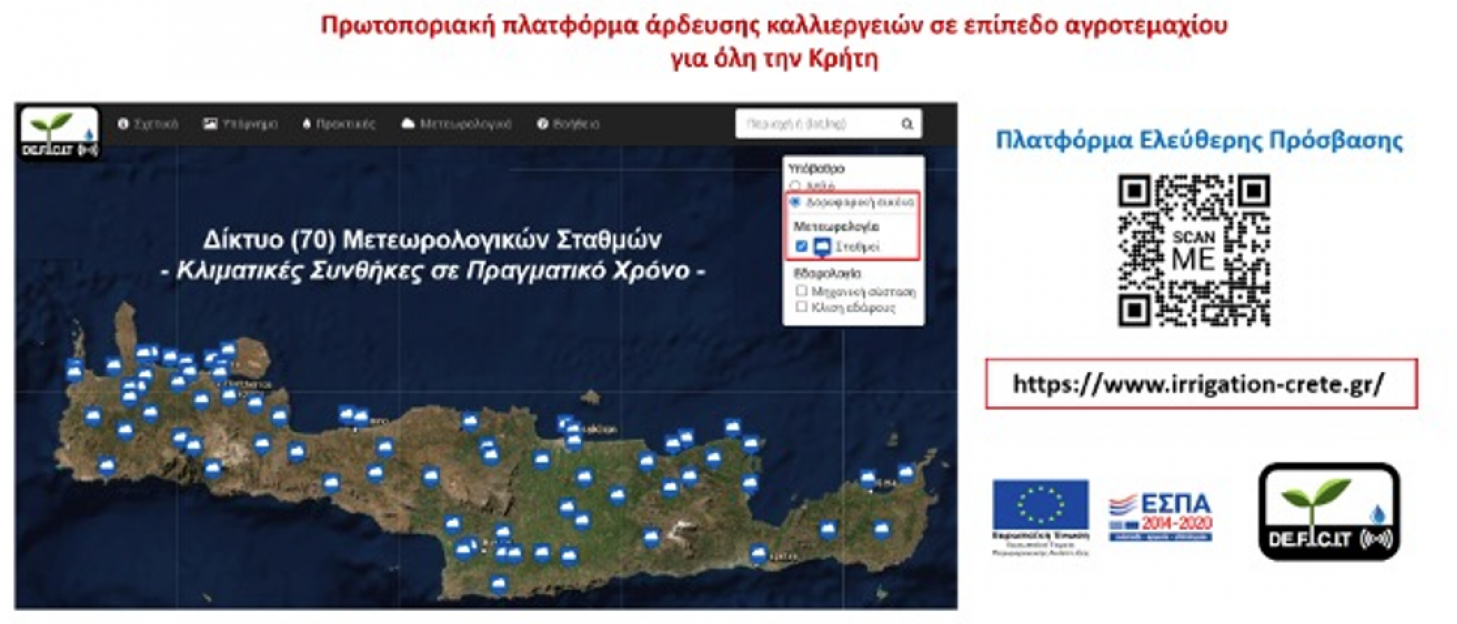 Πλατφόρμα άρδευσης καλλιεργειών